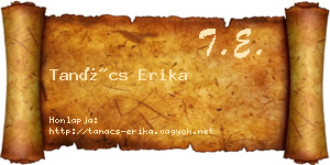 Tanács Erika névjegykártya