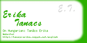 erika tanacs business card
