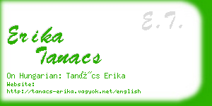 erika tanacs business card